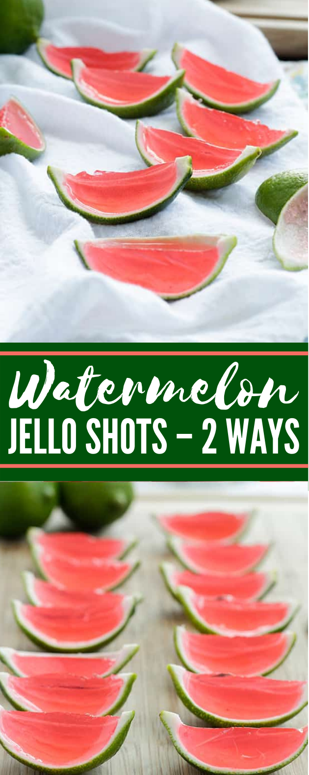 Watermelon Jello Shots #drinks #cocktails #jello #fruit #summerrecipe #partyrecipe