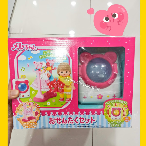 SET MESIN CUCI Boneka Mell Chan - Mellchan Doll's WASHING MACHINE SET