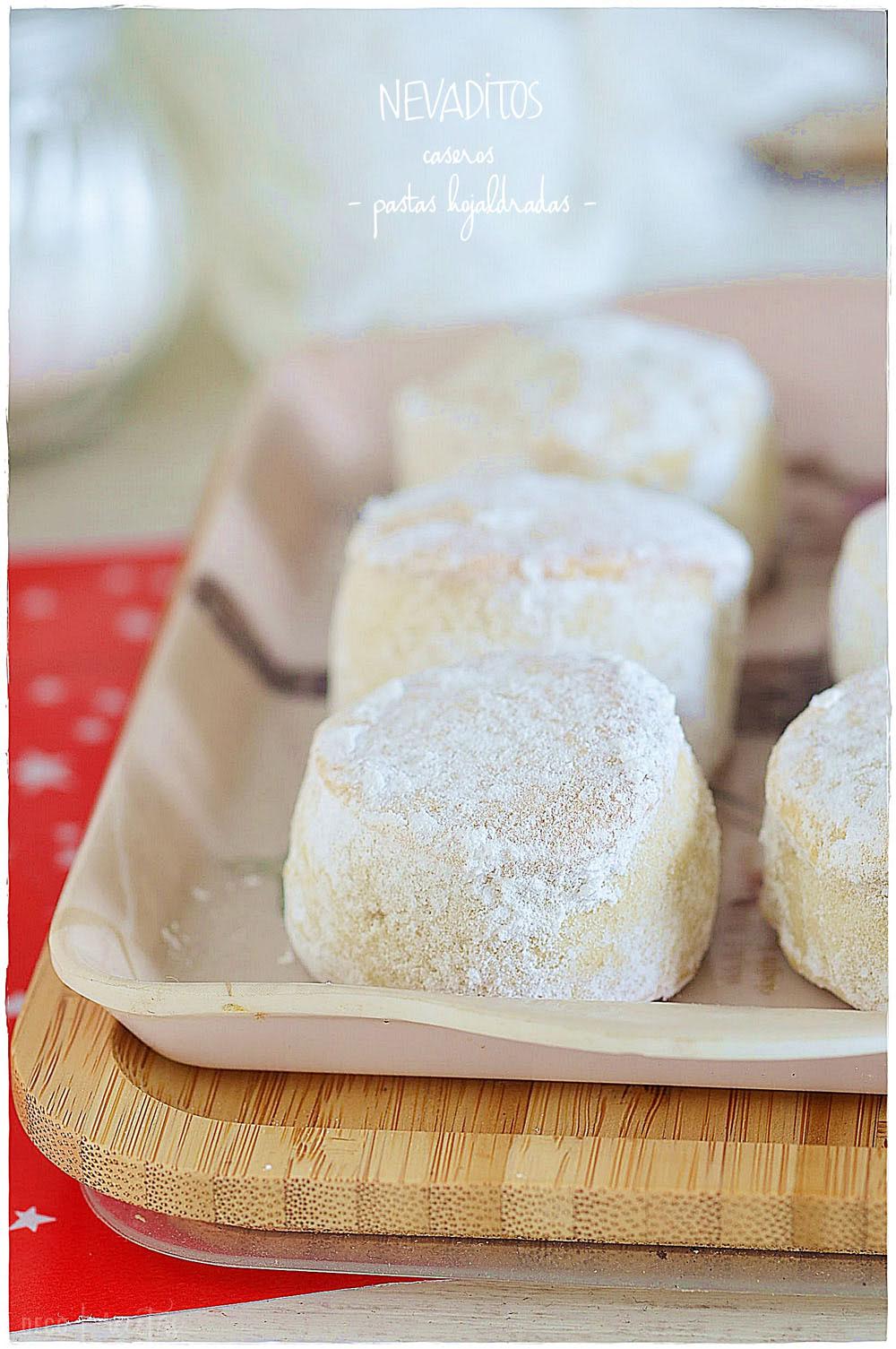 Receta de nevaditos caseros, Dulces de navidad, nevaditos de hojaldre, nevaditos