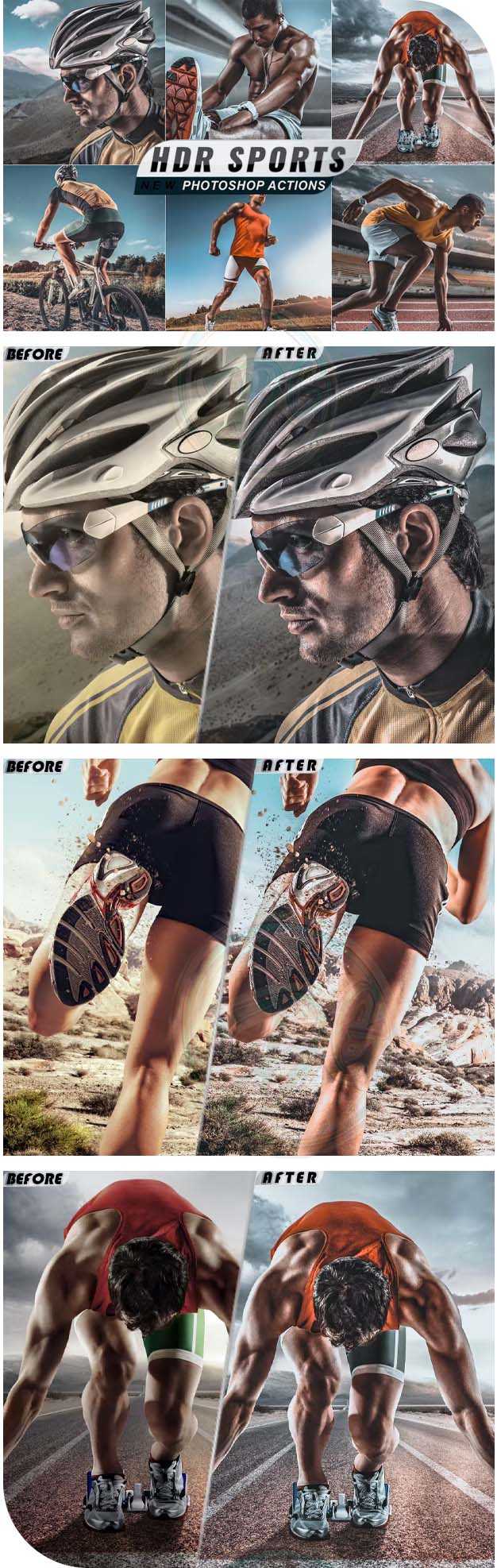 Creative HDR Sports Effect Photoshop Actions