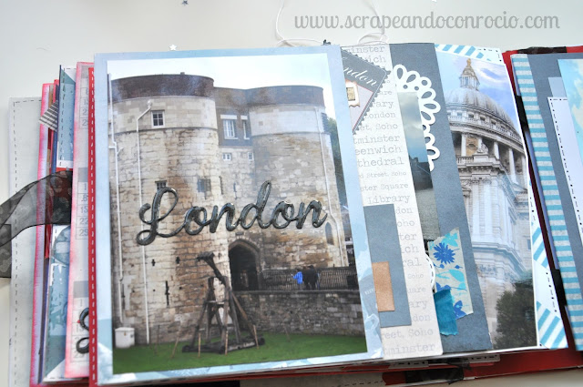 Mini álbum viaje Londres scrapbooking