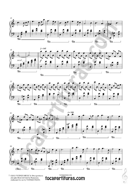 Partitura 02 de Piano de Vals de un Corazón Roto de Vicenzo Piano Sheet Music for Waltz of a broken heart