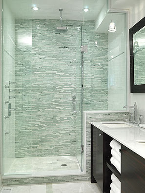 bathroom design glass tiles