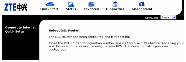 Reboot DSL Router