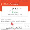 Pencairan ke 3 Komisi afiliasi Shopee