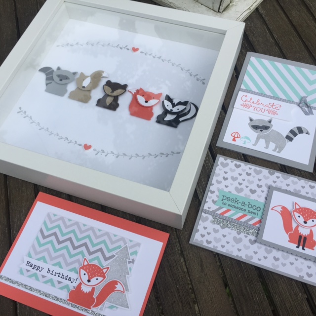 foxy friends stamps stampin up kerry timms class cardmaking papercraft create craft creative crafting female hobby stamping ink fox children party gift frame kids cute 