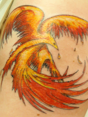 Hot Fire Phoenix Tattoos