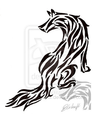 Another kind of wolf tattoo is inspired by the Twilight series- New Moon.