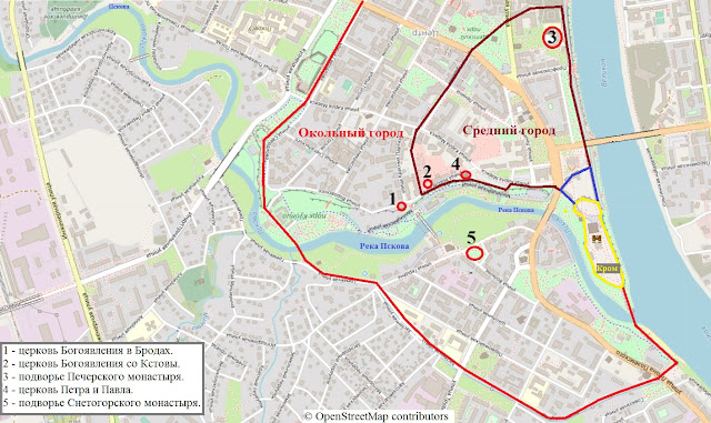 Мельницы и церковь в Пскове в летописные времена