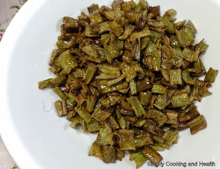 Fried snake gourd