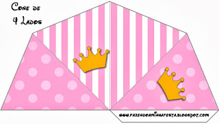 Pink Crown in Shabby Chic Free Party Printables.