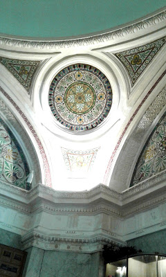 inside mausoleum at Greenlawn Cemetery