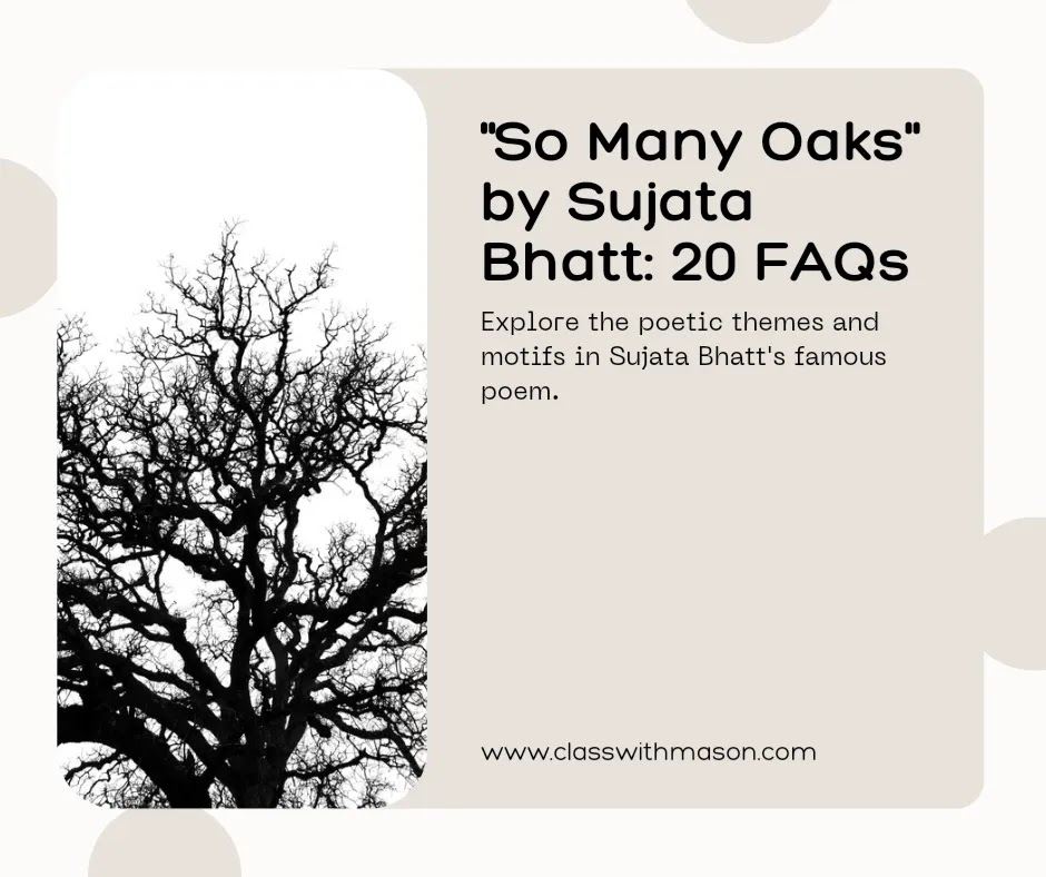 so many oaks questions and answers sujata bhatt