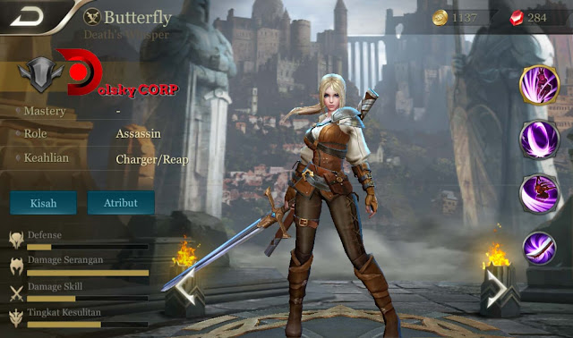 Arena of Valor : Hero Butterfly ( Death's Whisper ) Burst Damage Builds Set up Gear