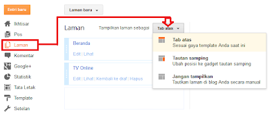 Cara Membuat Sub Menu pada Blog