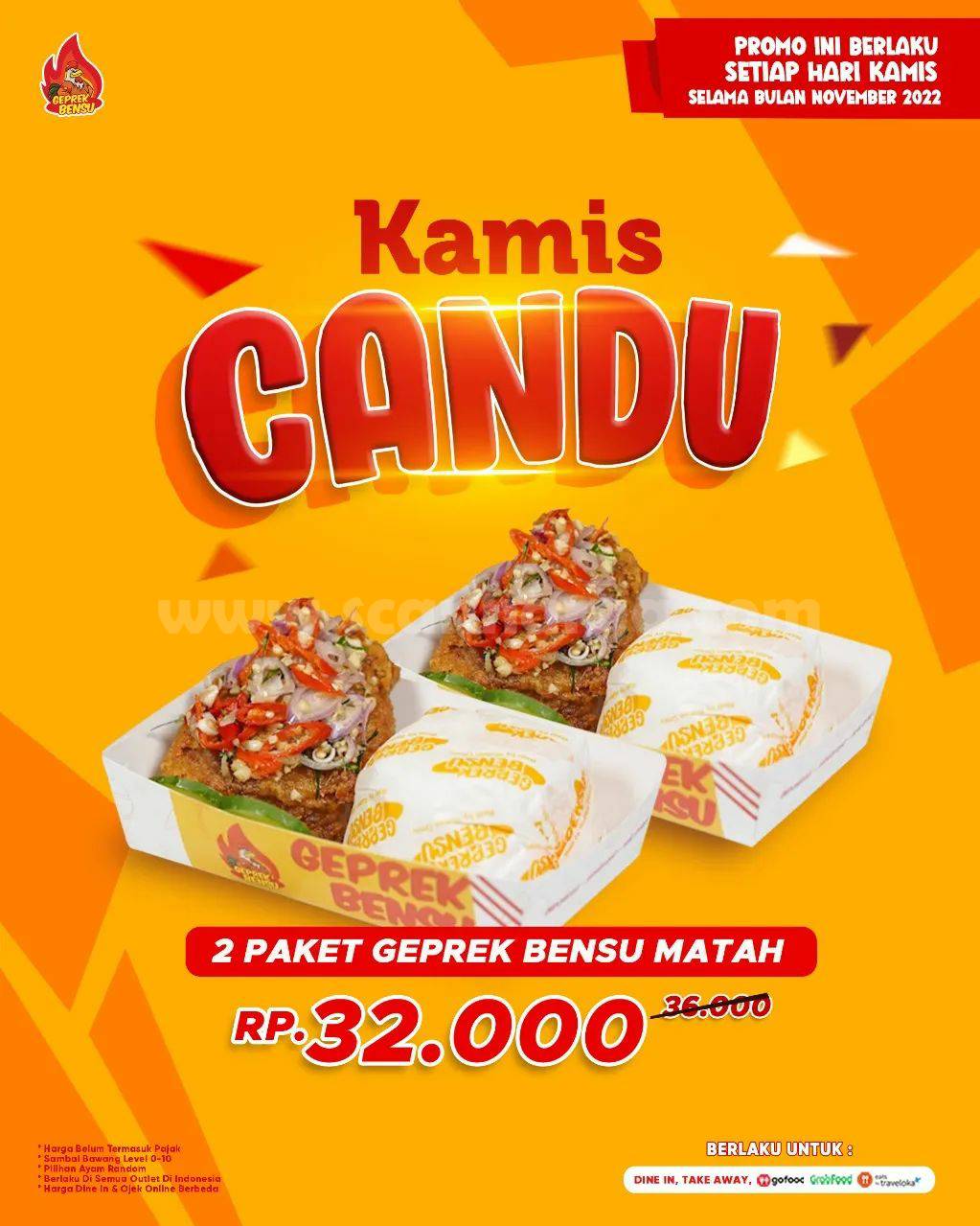 GEPREK BENSU Promo KAMIS CANDU - Paket Spesial Mulai 32RB