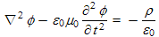 scalar potential - inhomogeneous wave equation