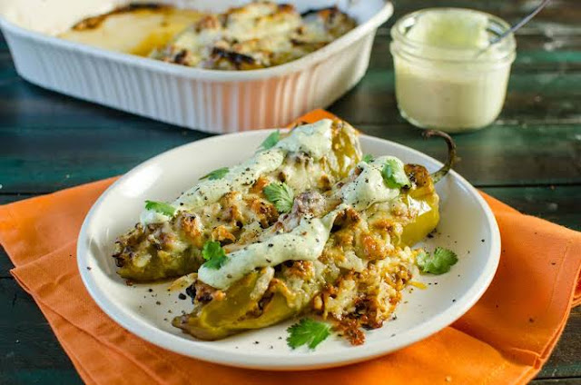 New Mexican style Stuffed Hatch Peppers recipe