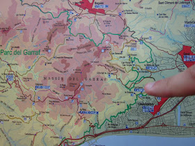 Cal Ganxo in a map of Garraf Natural Park