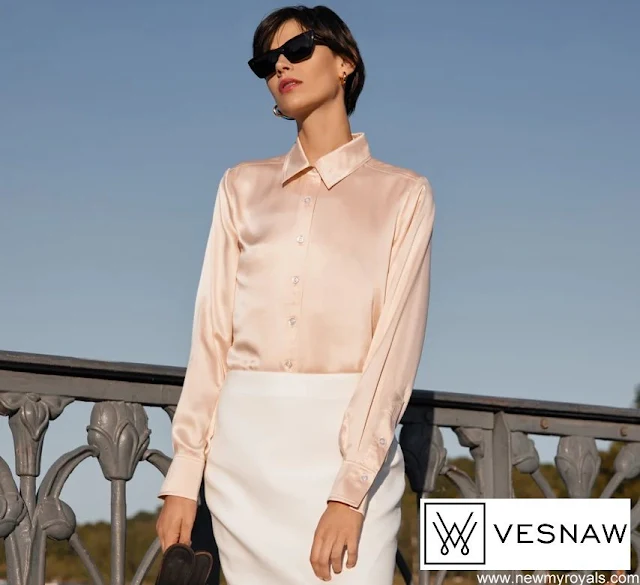 Crown Princess Victoria wore Vesna W Jill Blouse in Pink Silk