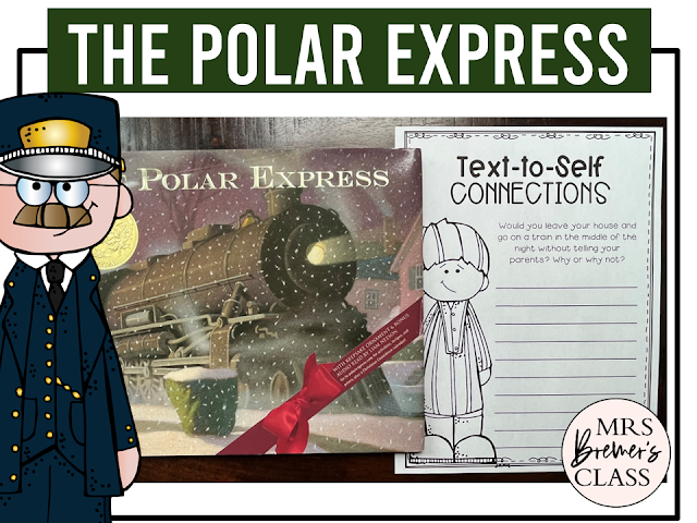 The Polar Express book activities unit with literacy printables, reading companion activities, and a craft for Christmas in Kindergarten and First Grade