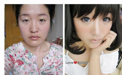 Makeup on Yogurlife   Gyaru Make Up Different  Before And After