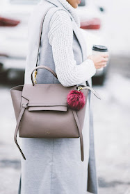 Hello Fashion - Celine Bag, Grey Vest, White Knit