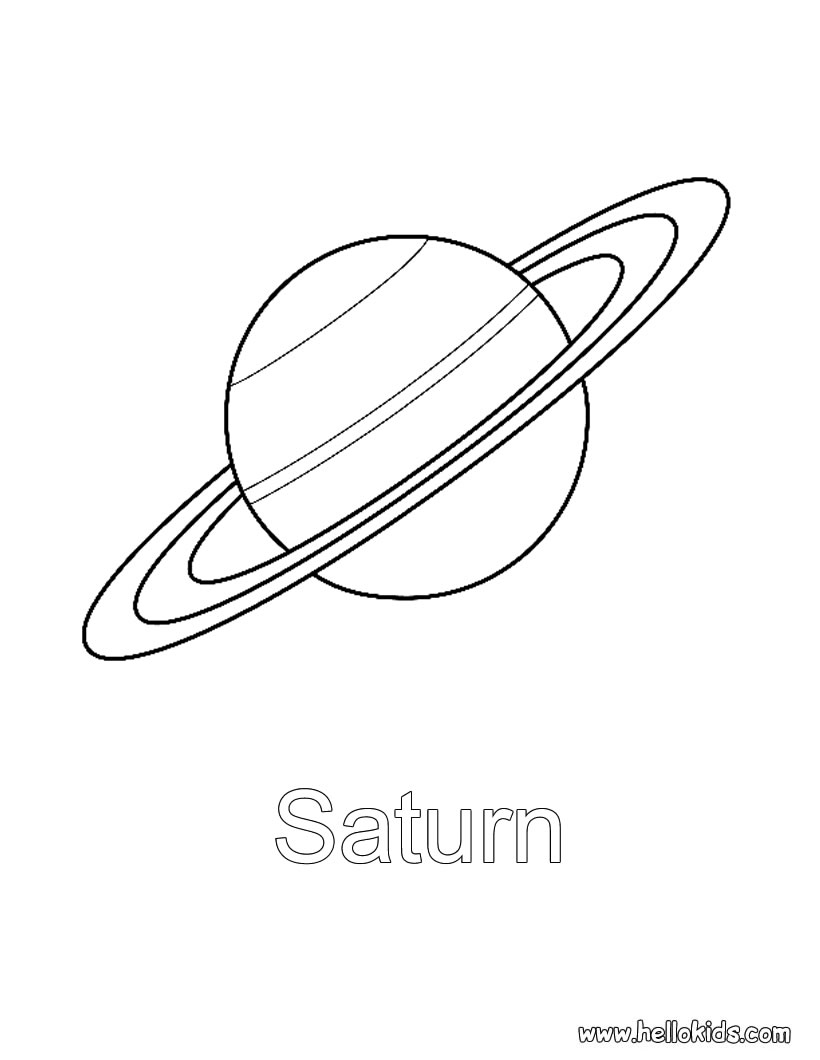 Coloring Pages for Kids: Planet Saturn Coloring Pages