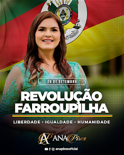 DIA DA REVOLUÇÃO FARROUPILHA BANNER PARA CANTORA ANA PIRES