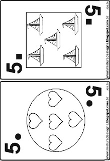 Baralho numerais quantidades e geometria