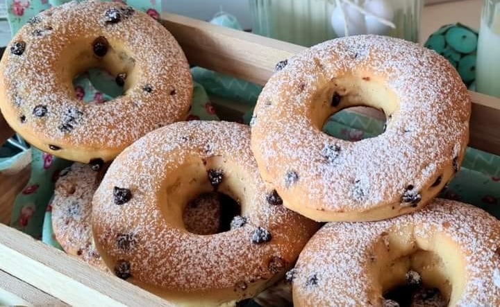 CHOCOLATE CHIP DOUGHNUTS