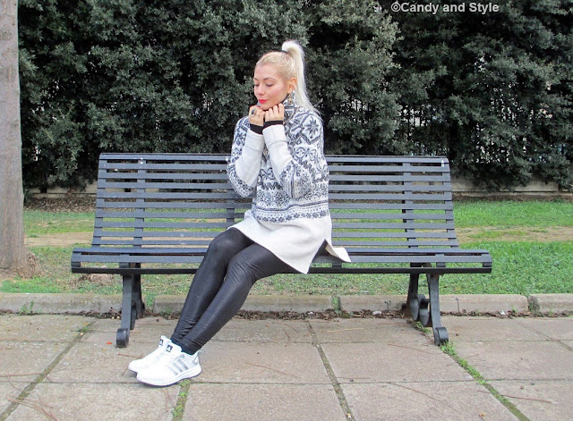 CosySweater+Leggings+WhiteTrainers - Lilli Candy and Style Fashion Blog