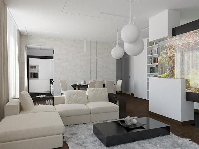 Clever design ideas apartment interior modern classic brown white theme-1