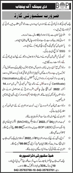 Bank Of Punjab 2022 Jobs