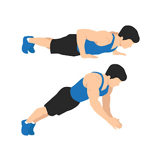 Vector de imagen gimnasta realiza ejercicio flexiones con aplauso.