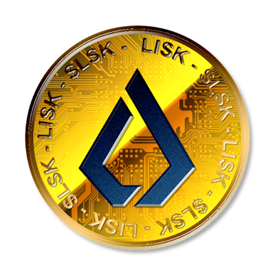 Lisk / $LSK新ロゴverのフリー素材（金貨青ver）