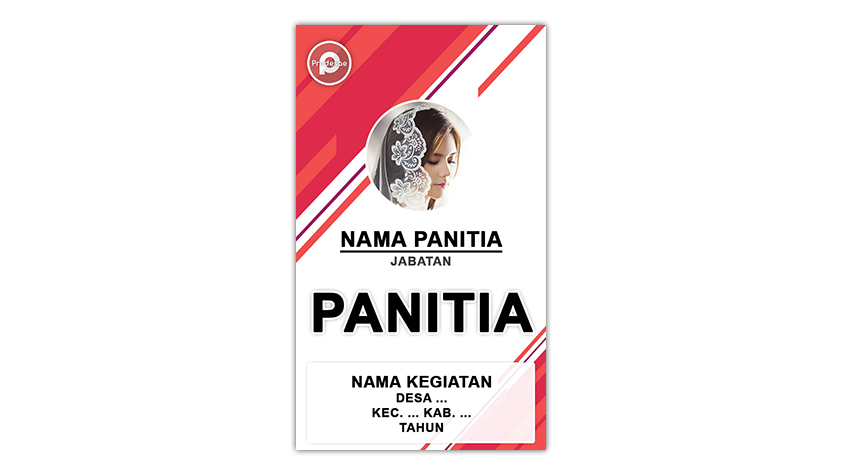 Download Template ID Card Panitia Warna Merah Putih PSD