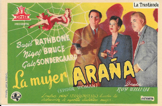 Programa de Cine - La Mujer Araña - Basil Rathbone - Nigel Bruce - Gale Sondergaard