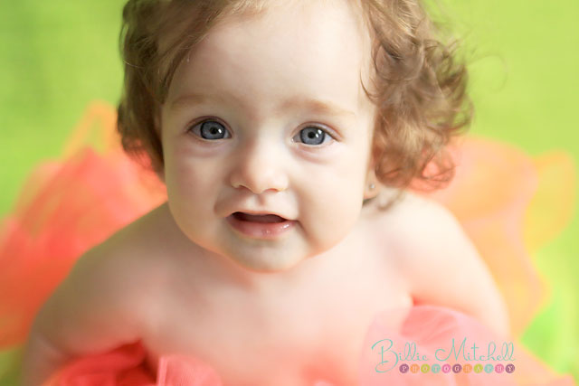 Little girl in rainbow tutu in Hendersonville, NC.