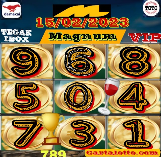 4D bim Carta Lotto VIP Lucky Numbers Chart For (Wednesday)