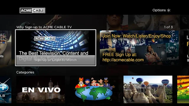 AcmeCable TV | Canal Roku | Televisión en Vivo