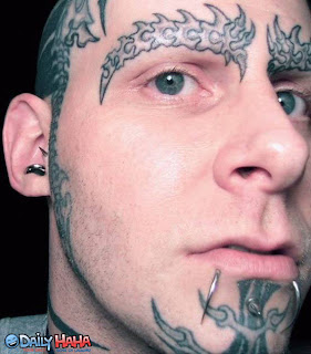 Guys with Retarded Face Tattoo
