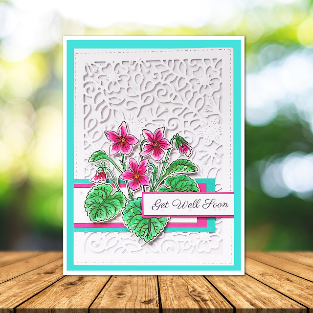 Sweet Dixie Floral stamp sets. Handmade cards created by Lou Sims