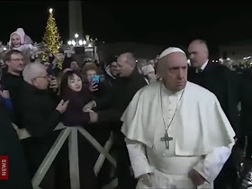 Pope Francis angry
