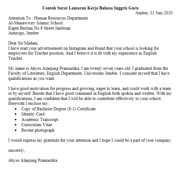  ini saya buat untuk kamu yang akan mendaftar sebagai tenaga kerja di sebuah perusahaan at 12+ Contoh Surat Lamaran Kerja yang Benar, Simple dan Terbaru (LENGKAP)