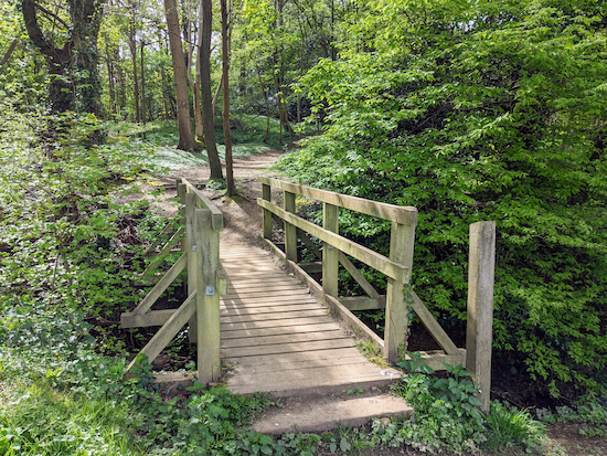 Cross the footbridge, still on Tewin footpath 22