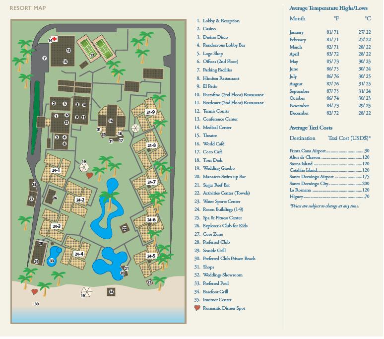 Stephanie & Baxter's Wedding: Resort Map