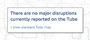 There are no major disruptions currently reported on the tube