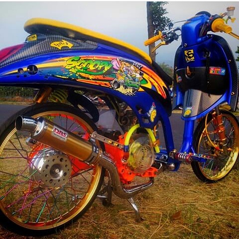  Modifikasi  Motor Scoopy  street racing modif kontes  