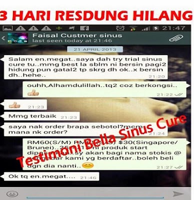 Ummi ZaIDa Business ♥:.: Rawatan Resdung Terbaik - Sinus 